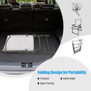 4 Pieces Patio Folding Chairs with Rustproof Metal Frame-White