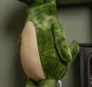 1.17m Humongous Green Standing Christmas Dinosaur With Santa Hat
