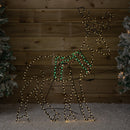 1.4m x 86cm Light up FlexiBrights Standing Christmas Reindeer with 420 Multi-Coloured LEDs