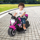 6V Kids Ride-on Motorcycle With Detachable Training Wheels - Blue/Red/Pink