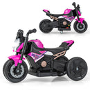6V Kids Ride-on Motorcycle With Detachable Training Wheels - Blue/Red/Pink