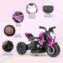 6V Kids Ride-on Motorcycle With Detachable Training Wheels - Blue/Red/Pink
