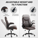 HOMCOM PU Leather Office Desk Chair with Thick Cushion
