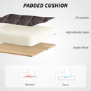 HOMCOM PU Leather Office Desk Chair with Thick Cushion