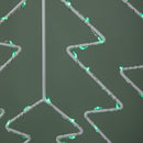 50cm Light Up 3 Layered Christmas Tree With 150 Multi-Action Green LEDs