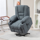 HOMCOM Riser And Recliner Chair W/ Remote, Lift Chair For Elderly, Light Grey