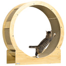 PawHut Cat Wheel With Brake, Scratching Pads For Health
