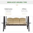 Outsunny Swing Seat 3 Seater - Beige