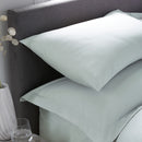 Serene Plain Dyed Pair of Housewife Pillowcases in Green