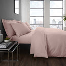 Serene Plain Dyed Fitted Bed Sheet in Blush