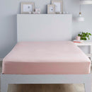 Serene Plain Dyed Fitted Bed Sheet in Blush