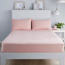 Serene Plain Dyed Fitted Bed Sheet in Blush