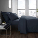 Serene Plain Dyed Fitted Bed Sheet in Navy