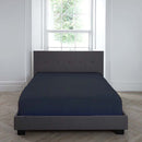 Serene Plain Dyed Fitted Bed Sheet in Navy