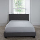 Serene Plain Dyed Fitted Bed Sheet in Silver