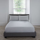 Serene Plain Dyed Fitted Bed Sheet in Silver