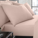 Serene Plain Dyed Pair of Housewife Pillowcases in Blush