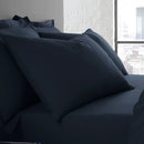 Serene Plain Dyed Pair of Housewife Pillowcases in Navy