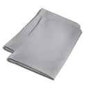 Serene Plain Dyed Pair of Housewife Pillowcases in Silver