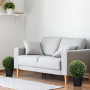 HOMCOM Set Of 2 Artificial Plant Topiary Balls, Faux Plants For Decor, Green