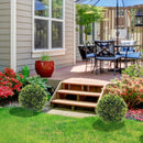 HOMCOM Set Of 2 Artificial Plant Topiary Balls, Faux Plants For Decor, Green