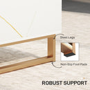 HOMCOM Coffee Table, Living Room Table with Drawer and Open Shelves