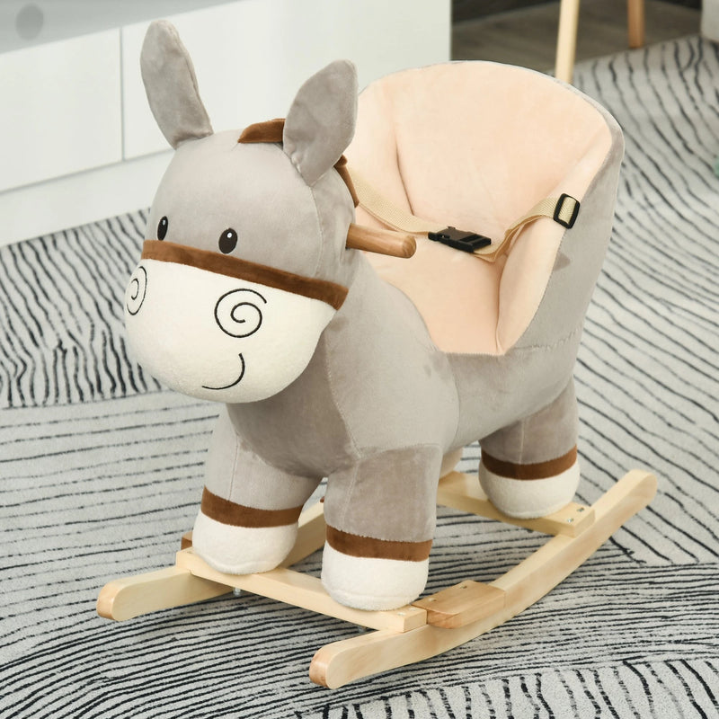 HOMCOM children's   Rocking Donkey - Grey