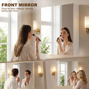 HOMCOM Wall Mounted Bathroom Mirror Storage Cabinet w/ Door Adjustable Shelf