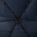 Samuel Alexander 3m Solar Powered Cantilever Lit Banana Garden Parasol with Crank Handle & White LED Lights in Blue