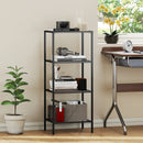 HOMCOM 4-Tier Shelving Unit Modern Glass Shelf Bookshelf For Home