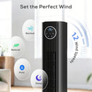 HOMCOM 28dB Tower Fan For Bedroom, 26 Ft/s Velocity Standing Fan, Black