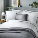 Serene Pom Pom Duvet Cover Set In Grey