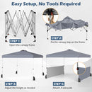 300 X 300 CM Pop Up Canopy Tent With 2 Half Sidewalls-Grey