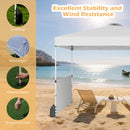300 X 300 CM Pop Up Canopy Tent With 2 Half Sidewalls-White