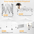 300 X 300 CM Pop Up Canopy Tent With 2 Half Sidewalls-White