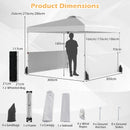 300 X 300 CM Pop Up Canopy Tent With 2 Half Sidewalls-White