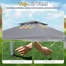 395 x 395 cm Pop up Canopy Tent with Vented Top and 8 Drainage Holes-Grey