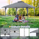 395 x 395 cm Pop up Canopy Tent with Vented Top and 8 Drainage Holes-Grey