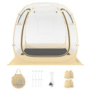 Portable And Foldable Sports Tent With Carrying Bag-Beige-L