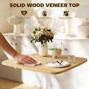 HOMCOM Dining Table For 2, Small Kitchen Table With Wood Veneer Top, Natural