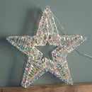 60cm Light up Iridescent Shimmer Christmas Star with 1440 Warm White LEDs