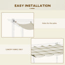 Outsunny Pergola Shade Cover Replacement Canopy for 4 x 3(m) Pergola, Cream