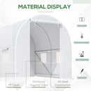 Outsunny Greenhouse Polytunnel 2.5 x 2 x 2 m - White