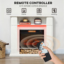 HOMCOM 1800W Inset Electric Fireplace With RGB LED Lights, White