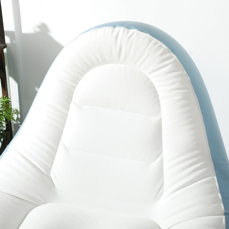 Outsunny Inflatable Chair and Footstool for Gaming, Reading, Watching