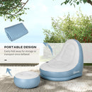 Outsunny Inflatable Chair And Footstool For Gaming, Reading, Watching