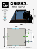 Cubo Breeze® V2 Campervan Awning Orange