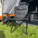 Henwick Padded Folding Camp Chair Black & Green