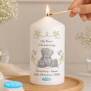 Personalised Me To You Religious Cross Pillar Candle