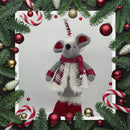 Christmas Standing Mouse - Grey
